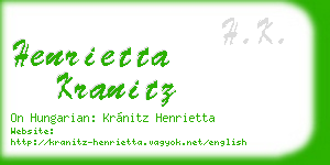 henrietta kranitz business card